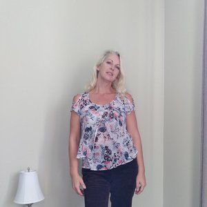 Pretty peekaboo Sleeve Layered Top by Tamara H